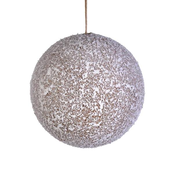 3"  Beige Coral Ball Christmas Ornament (6 Pack)