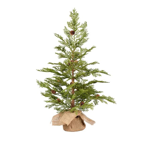 2' Artificial Cedar Pinecone Tree