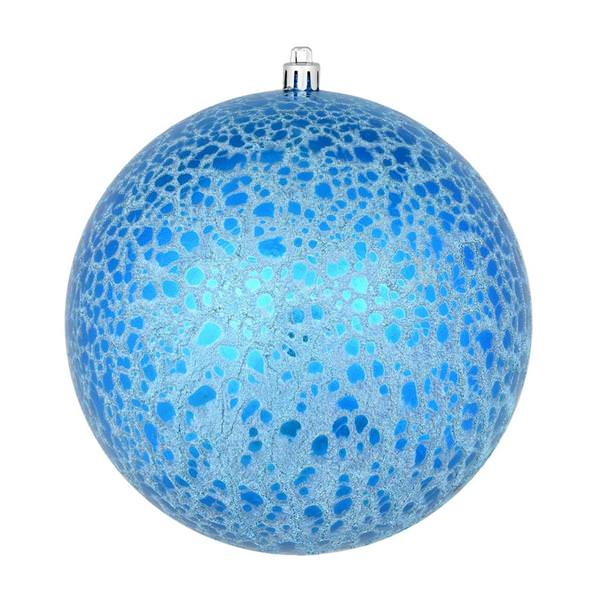 4" Blue Crackle Ball Ornament (6 pack)