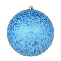 View 4" Blue Crackle Ball Ornament (6 pack)