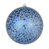 Vickerman 4" Midnight Blue Crackle Ball Ornament (6 pack)