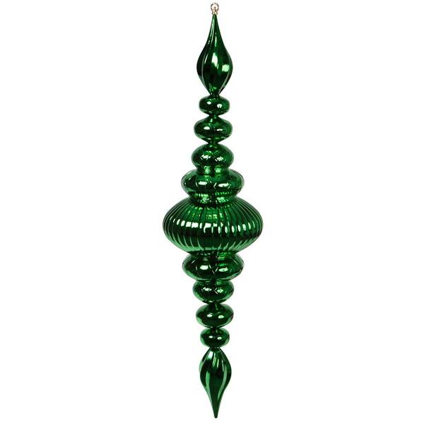 41" Green Shiny Finial Christmas Ornament