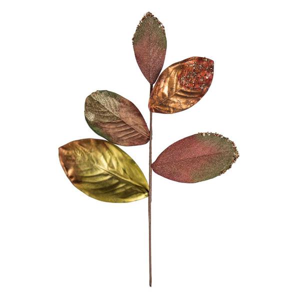 23" Mocha Magnolia Leaf Pick (4 Pack)