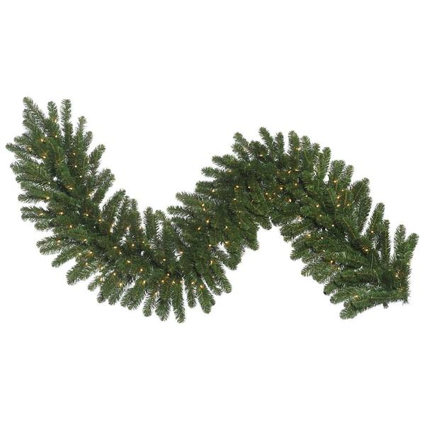 50' x 12" Artificial Oregon Fir Garland 420 Clear Lights