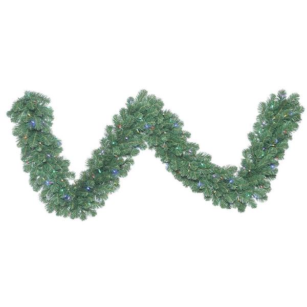 50' x 12" Artificial Oregon Fir Garland 420 Multi-Color Lights
