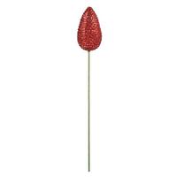 Vickerman 24" Red Glitter Pine Cone Pick (4 pack)