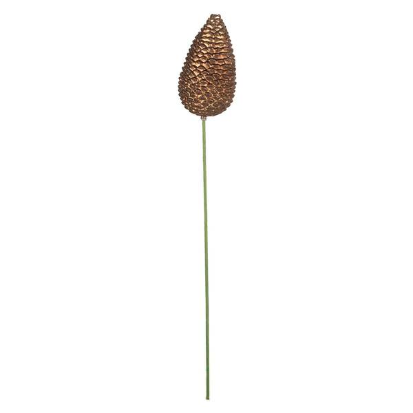 24" Mocha Glitter Pine Cone Pick (4 pack)