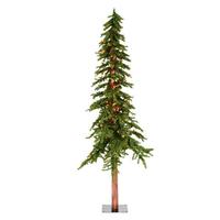 Vickerman 7' x 42" Artificial Natural Alpine Tree with 300 Multi Color Lights