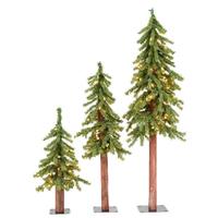 Vickerman 2' 3' 4' Artificial Natural Alpine Set 200 Warm White Lights