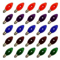 View C9 Intermediate Screw Base Transparent Multi-Color Twinkle (25 pack)