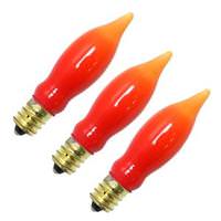 Vickerman 7 watt 120 volt Red / Yellow Flame Bulb (3 pack)