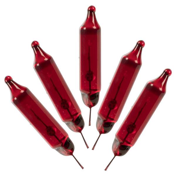 2.5 volt 100 mA Pinched Base Glass Red Incandescent Mini Replacement Bulbs (500 Pack)