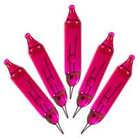 Vickerman 2.5 volt 200 mA Pinched Base Glass Pink Incandescent Mini Replacement Bulbs (500 Pack)