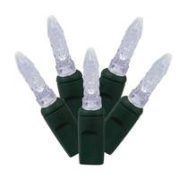 Vickerman 70 Light 24' Green Wire Cool White LED M5 Miniature String with 4" Spacing