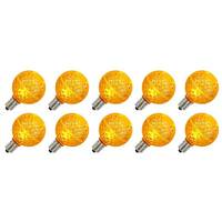 Vickerman 0.45 watt G50 Intermediate Screw Base Yellow Faceted LED (10 pack)