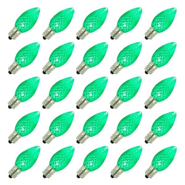 0.96 watt 120 volt C7 Candelabra Screw Lime LED (25 Pack)