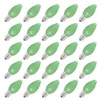 Vickerman 0.96 watt 120 volt C7 Candelabra Screw Lime Twinkle LED (25 Pack)