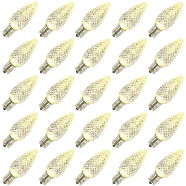 0.96 watt 130 volt C9 Intermediate Screw Warm White Faceted LED (25 pack)