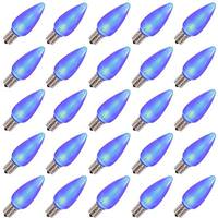 Vickerman 0.96 watt 130 volt C9 Intermediate Screw Blue Twinkle Faceted LED (25 Pack)