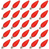 Vickerman 0.96 watt 130 volt C9 Intermediate Screw Red Faceted LED (25 pack)