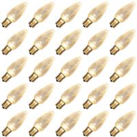 View 0.96 watt 120 volt C9 Intermediate Screw Sun Warm White Faceted Dimmable LED (25 pack)