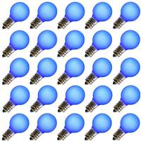 View 0.38 watt 120 volt G30 Candelabra Screw Base Blue Faceted LED (25 pack)
