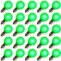 View 0.38 watt 120 volt G30 Candelabra Screw Base Green Faceted LED (25 pack)