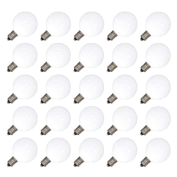 0.96 watt G40 LED Candelabra Screw (E12) Base Cool White Ceramic Dimmable (25 pack)