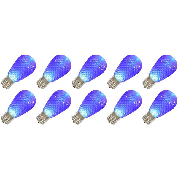 120 volt S14 Medium Screw Base Blue LED (10 pack)