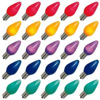 View 0.96 watt 130 volt C7 Candelabra Screw Multi-Color LED (25 pack)
