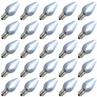 View 0.96 watt 130 volt C7 Candelabra Screw Cool White LED (25 Pack)