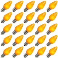 View 0.96 watt 130 volt C7 Candelabra Screw Yellow LED (25 pack)