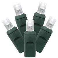 Vickerman 50 Light 25' Green Wire Pure White Wide Angle Coaxial Twinkle LED String Light Set