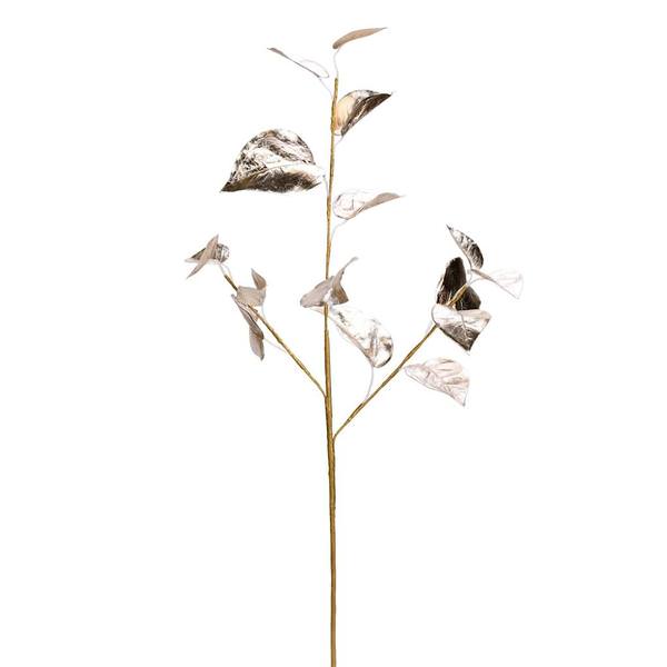 33" Champagne Shiny Leaf Spray Christmas Decoration (2 Pack)