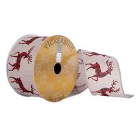 Vickerman 2.5"x30' Red/Black Plaid Buck Ribbon
