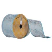 Vickerman 2.5"x30' Teal Chevron Sheen Ribbon