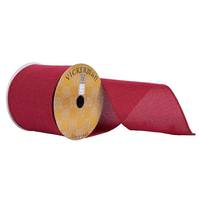 View 4"x30' Merlot Red Ribbon Christmas Decoration