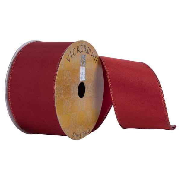 2.5"x30' Crimson Red Ribbon