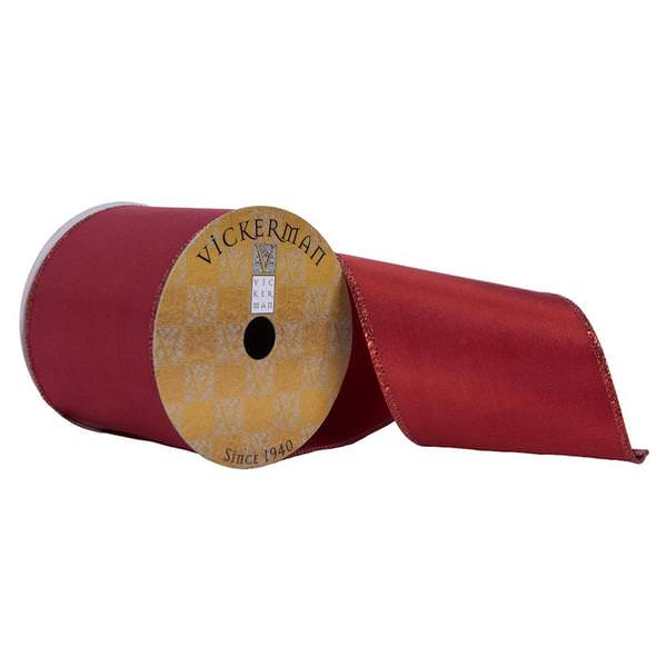4"x30' Crimson Red Ribbon Christmas Decoration