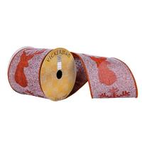 Vickerman 4"x30' Brown Tree/Snowflake/Deer Ribbon Christmas Decoration