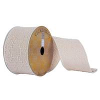Vickerman 2.5"x30' Cream Chunky Knit Ribbon