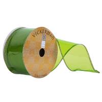 Vickerman 2.5"x30' Lime Green Transparent PVC Ribbon