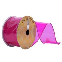 Vickerman 2.5"x30' Pink Transparent PVC Ribbon
