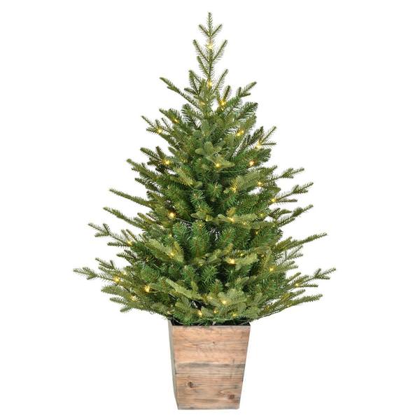 3' x 30" Artificial Gifford Pine 100 Warm White Lights Artificial Christmas Tree