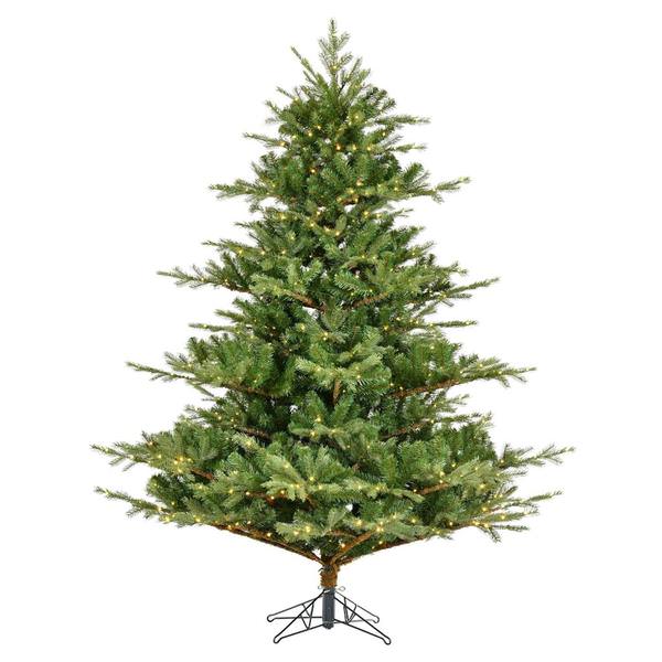 6.5' x 63" Artificial Sherwood Fir Pine 1350 Warm White Lights Artificial Christmas Tree