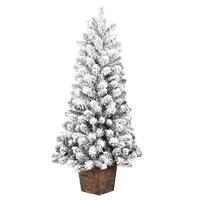 Vickerman 4' x 22" Flocked Gifford Pine Unlit Artificial Christmas Tree