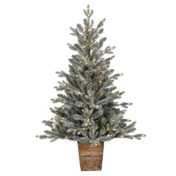 4' x 33" Artificial Gooding Pine 200 Warm White Lights Artificial Christmas Tree