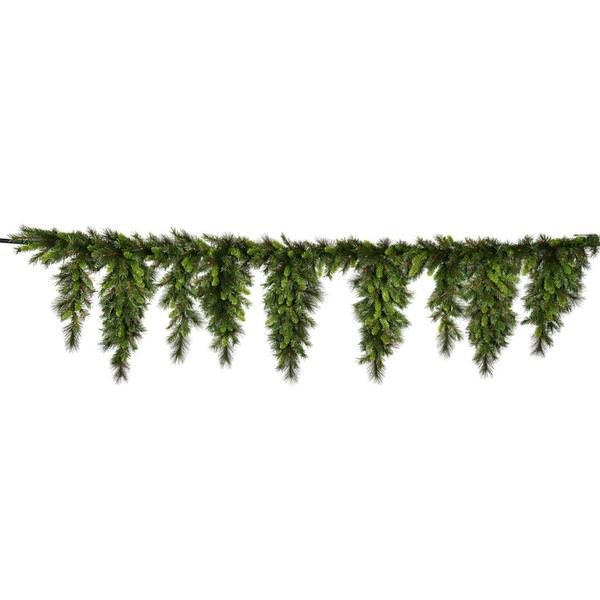 9' x 19" Artificial Bangor Mixed Icicle Garland