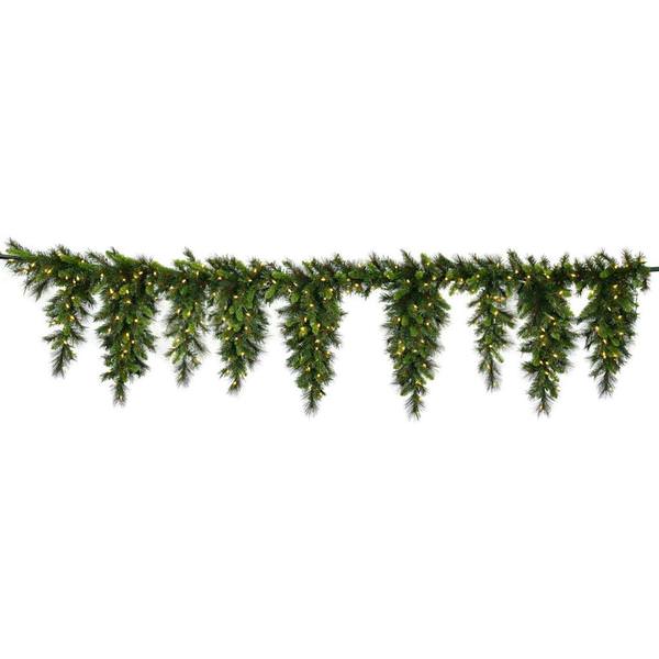 9' x 19" Artificial Bangor Mixed Icicle Garland