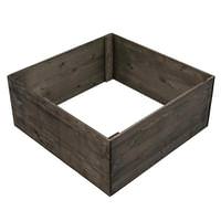 Vickerman 21" x 9" Grey Square Wooden Tree Collar